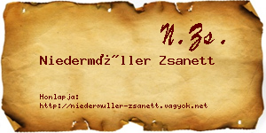 Niedermüller Zsanett névjegykártya